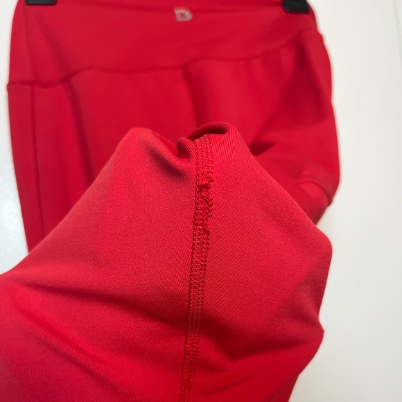 BuffBunny | Red Cross My Heart Leggings Mesh Panel Criss Cross Size Medium - Picture 5 of 8